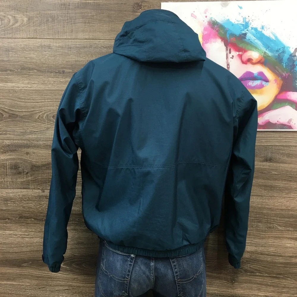 VINTAGE Patagonia Mens Ascensionist Jacket Teal Blue Full Zip Hooded Large F5